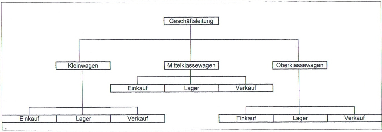 Beispiel für Spartenorganisation