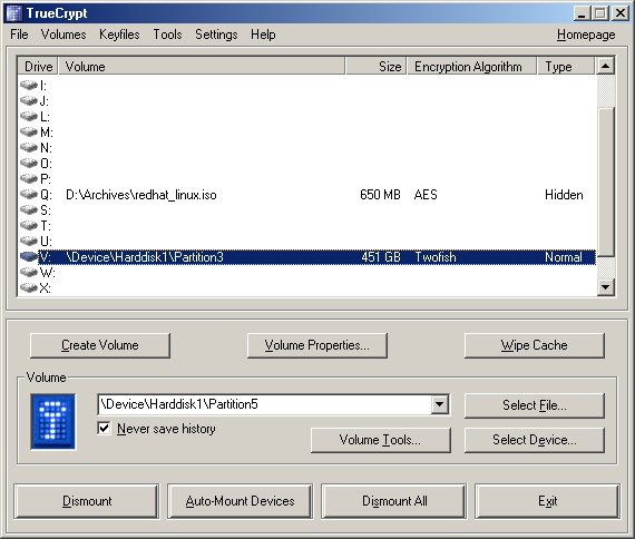 Truecrypt Screenshot und Windows, Quelle: http://www.truecrypt.org/screenshots.php